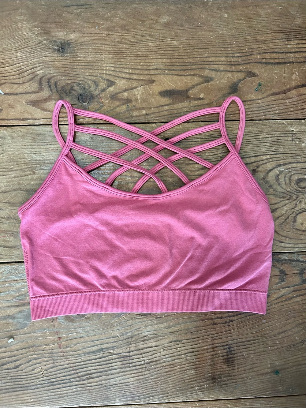 Zenana Outfitters Boutique Brand Strappy Crisscross Bralette - Pink - Picture 2 of 5